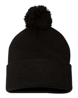 12" Pom Pom Cuffed Beanie