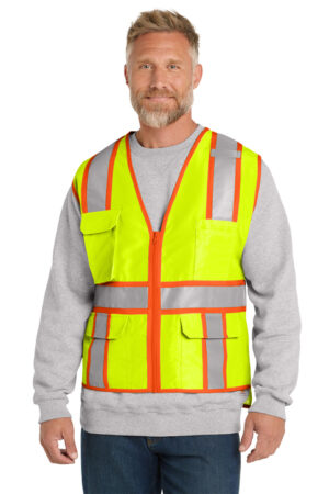 ANSI 107 Class 2 Surveyor Zippered Two-Tone Vest