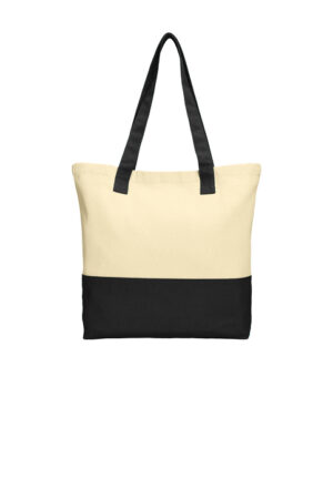 Colorblock Cotton Tote Bag